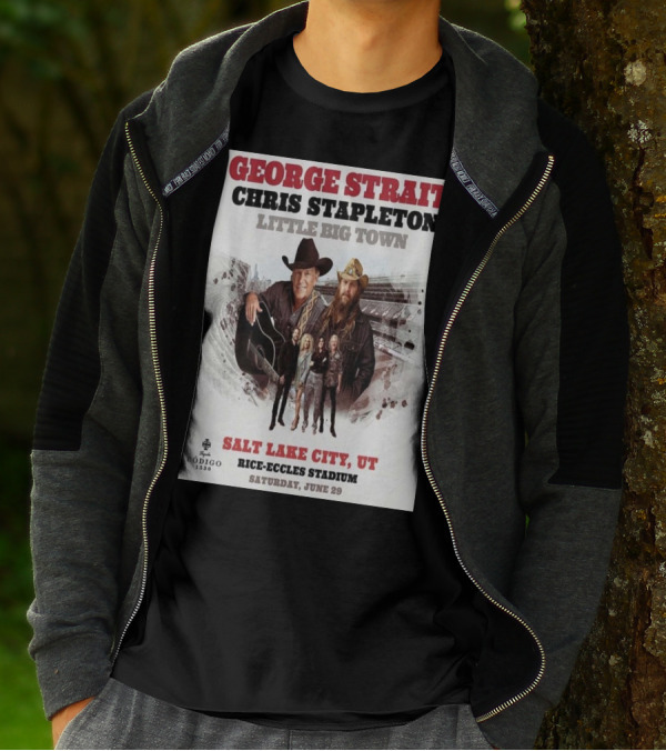 George Strait Chris Stapleton Little Big Town Salt Lake City UT Rice-Eccles Stadium Saturday June 29 T-Shirt