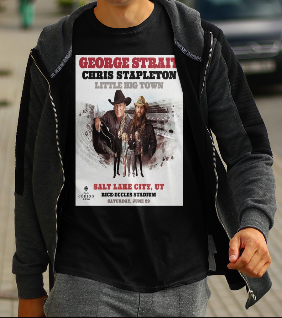George Strait Chris Stapleton Little Big Town Salt Lake City UT Rice-Eccles Stadium Saturday June 29 T-Shirt