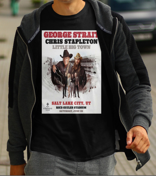 George Strait Chris Stapleton Little Big Town Salt Lake City UT Rice-Eccles Stadium Saturday June 29 T-Shirt