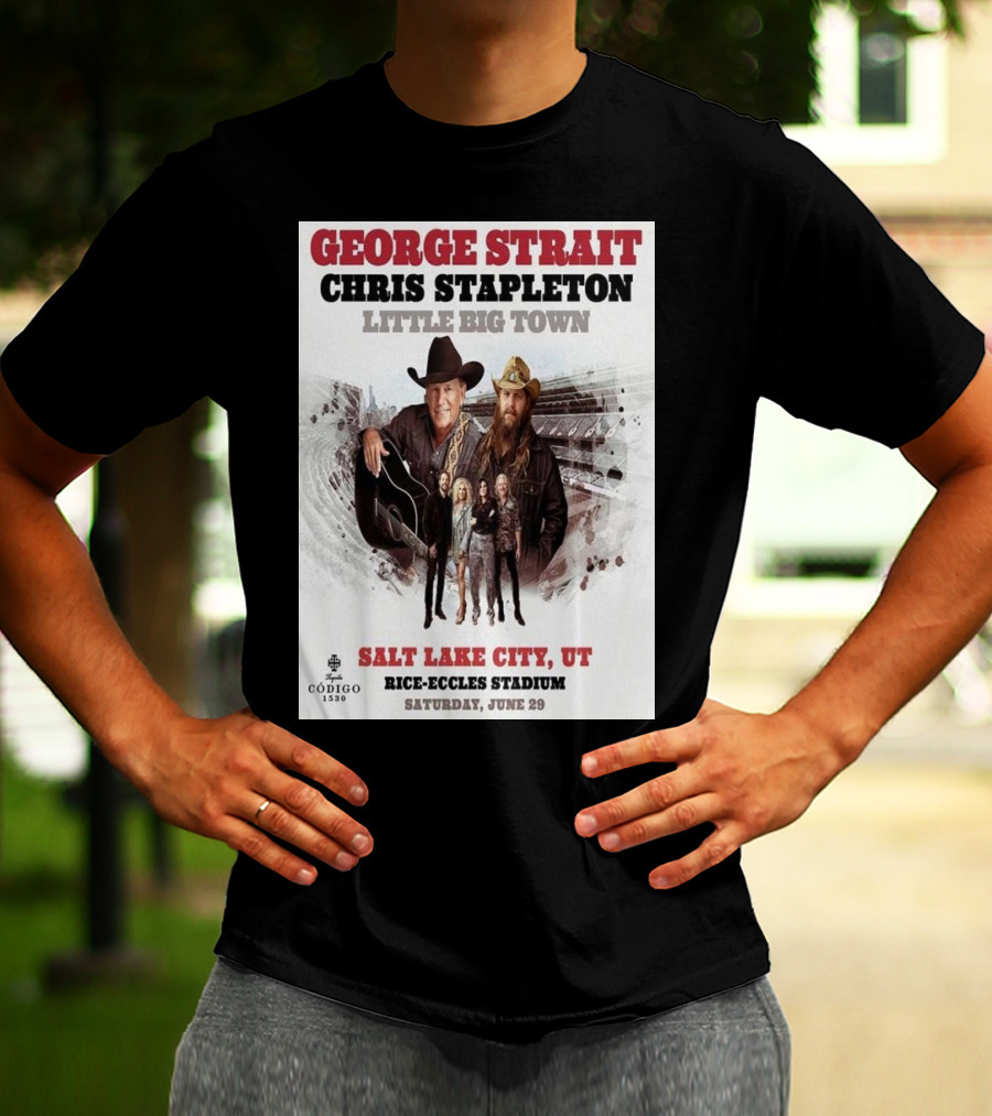 George Strait Chris Stapleton Little Big Town Salt Lake City UT Rice-Eccles Stadium Saturday June 29 T-Shirt