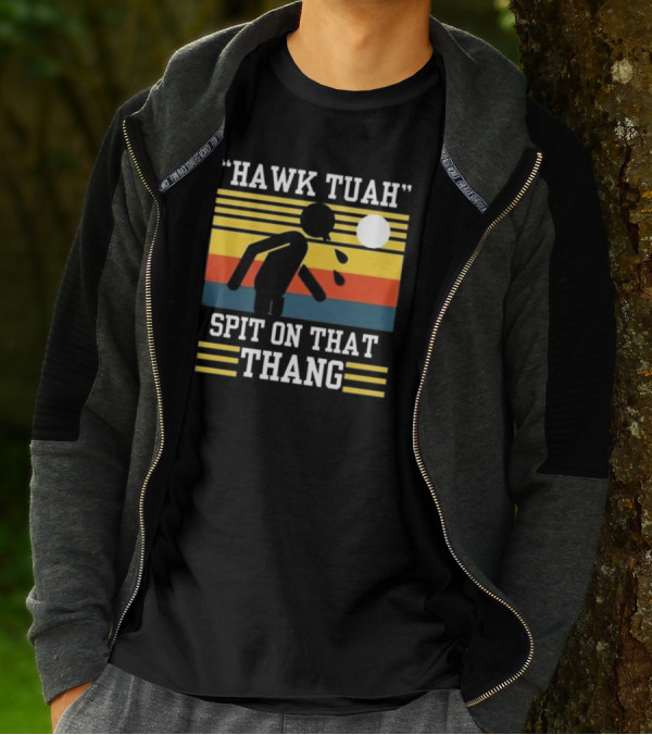HAWK TUAH SPIT ON THAT THANG VINTAGE RETRO STRIPES T-Shirt