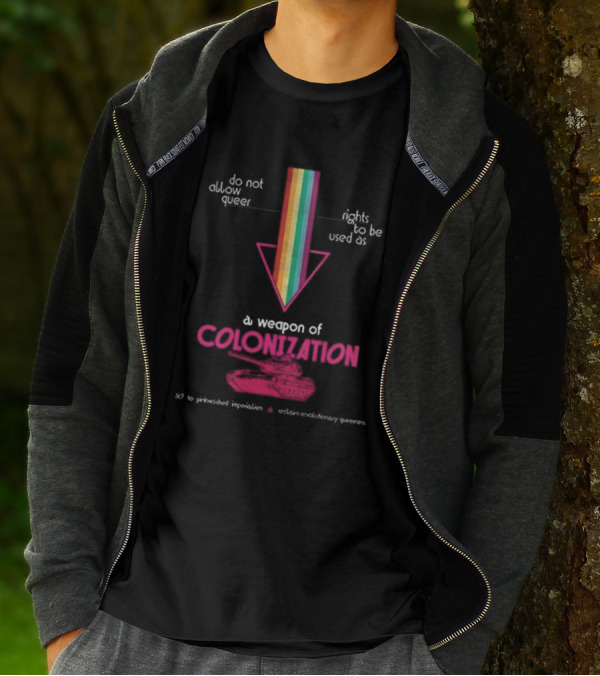 Do Not Allow Queer Rights To Be Used As A Weapon Of Colonization No To Pinkwashed Imperialism Scotland Revolutionary Queers T-Shirt