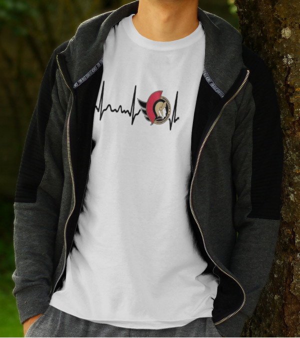 Ottawa Senators Heartbeat Hockey T-Shirt