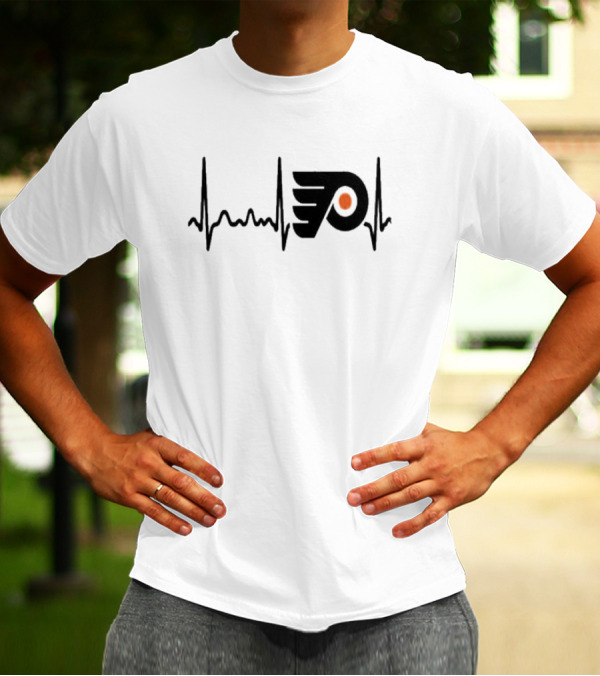 Philadelphia Flyers Heartbeat Logo Hockey T-Shirt