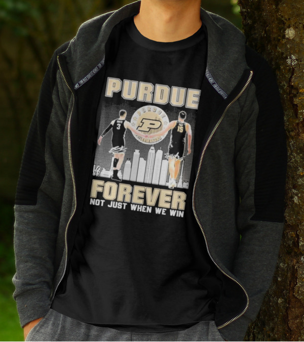 Purdue Boilermakers Forever Not Just When We Win Purdue Basketball Signatures T-Shirt