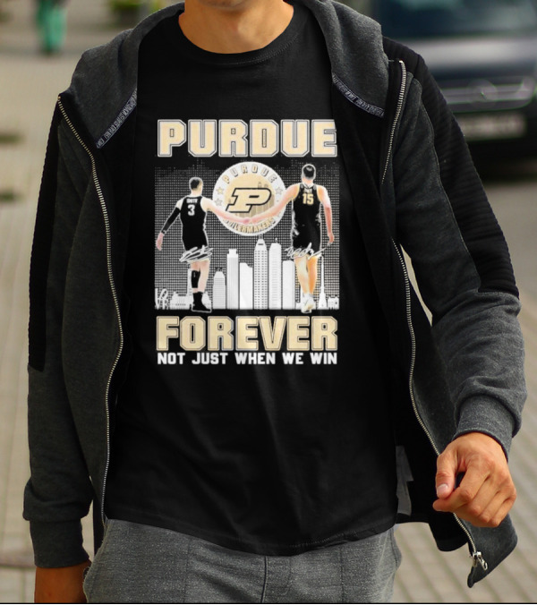 Purdue Boilermakers Forever Not Just When We Win Purdue Basketball Signatures T-Shirt