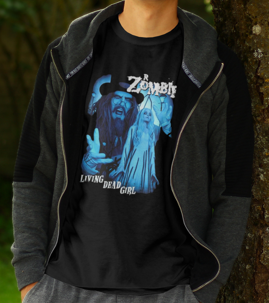 Rob Zombie Living Dead Girl Blue Gothic Horror T-Shirt