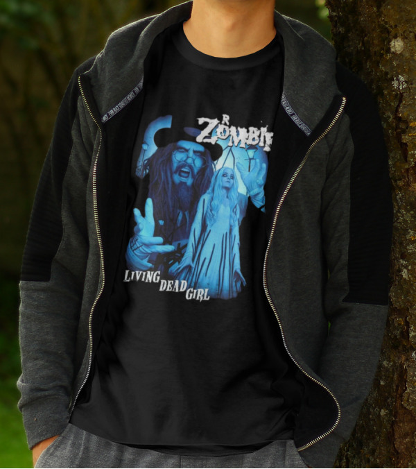 Rob Zombie Living Dead Girl Blue Gothic Horror T-Shirt