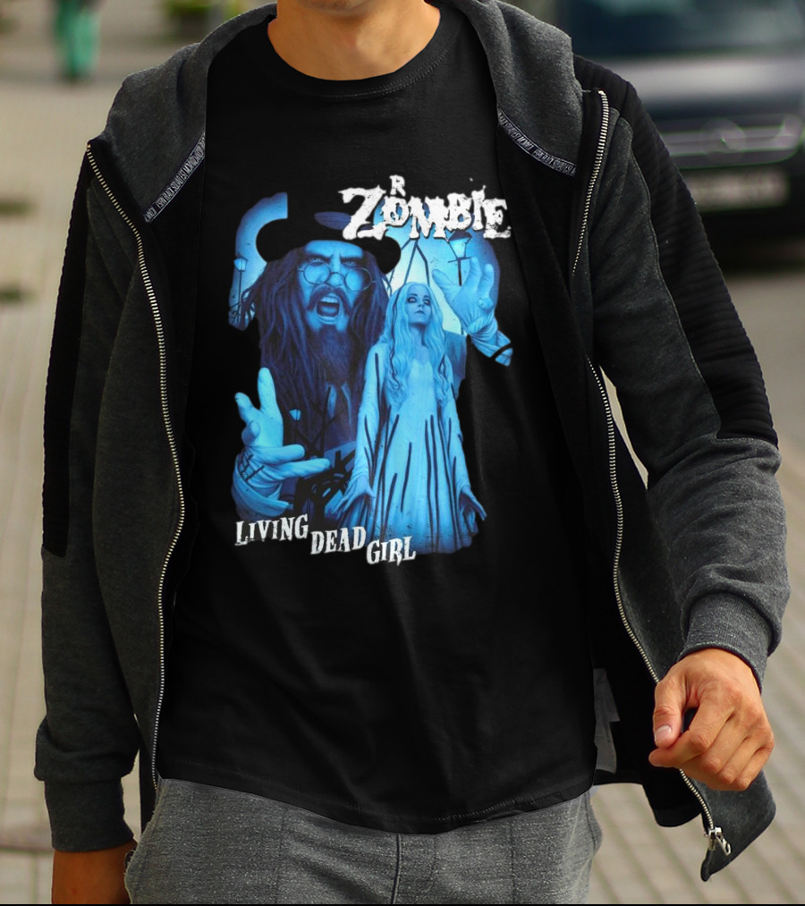 Rob Zombie Living Dead Girl Blue Gothic Horror T-Shirt