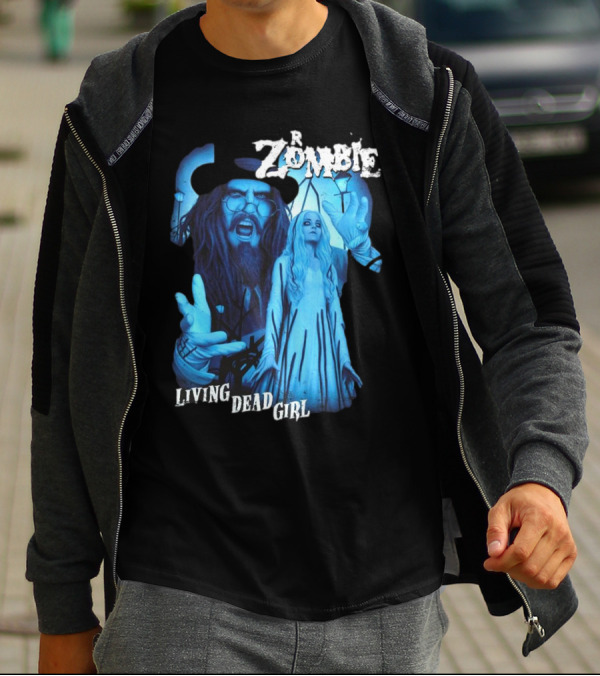 Rob Zombie Living Dead Girl Blue Gothic Horror T-Shirt