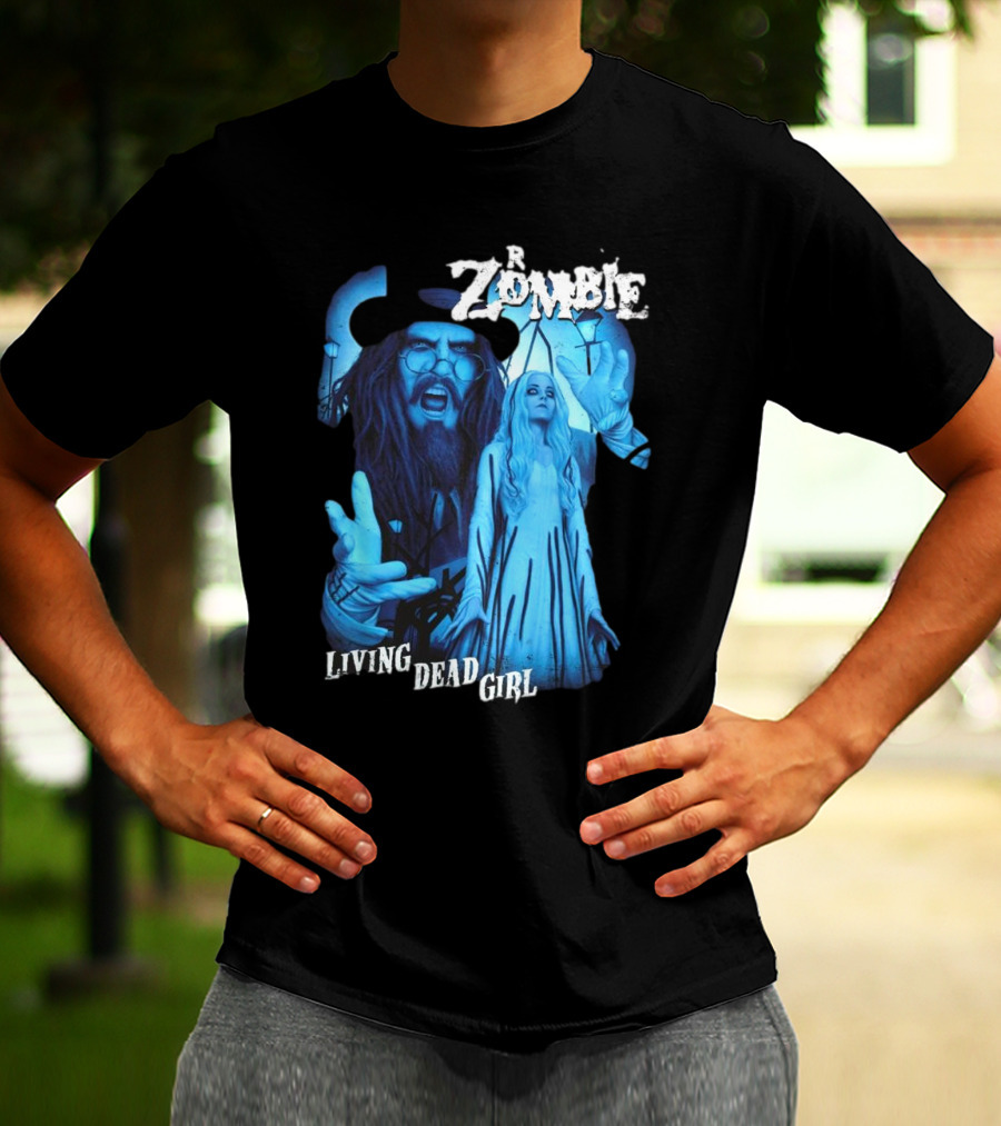 Rob Zombie Living Dead Girl Blue Gothic Horror T-Shirt