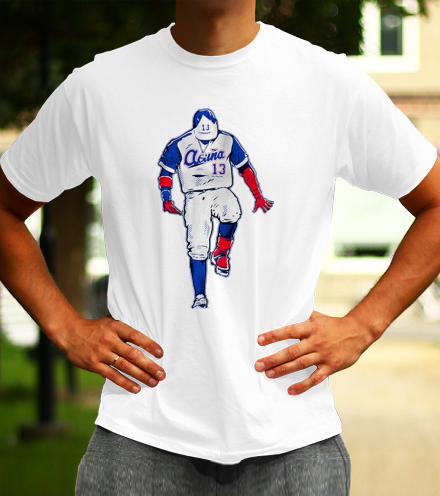 Ronald Acuña Jr. Number 13 Bold Pose Signature T-Shirt