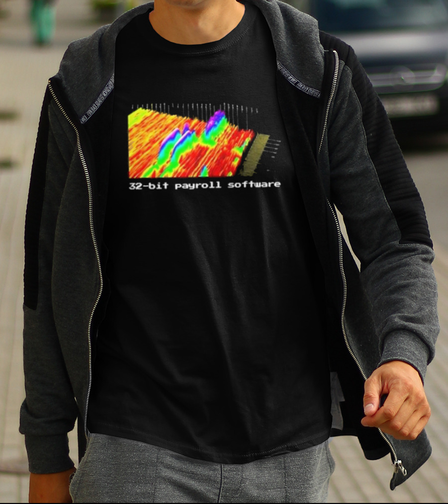 Ayush S Joinwarp 32-Bit Payroll Software Rainbow Spectrum Visualization T-Shirt