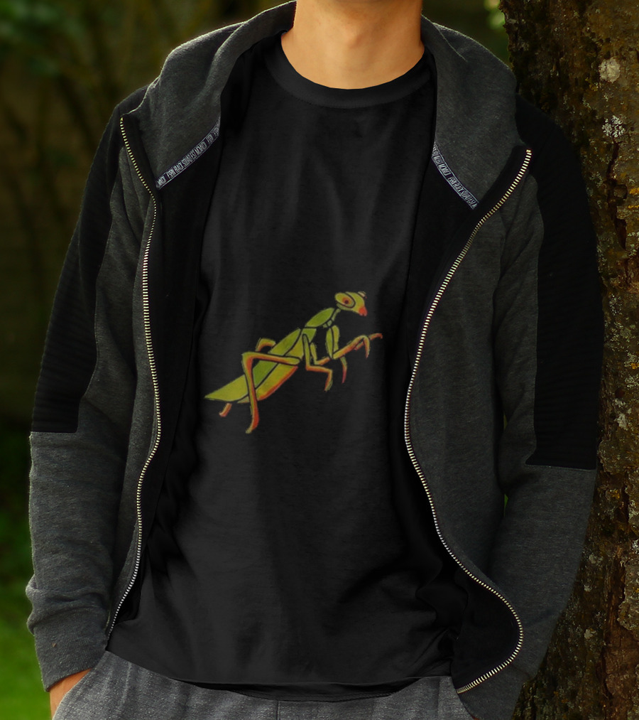 Praying For Your Stupid Ass Mantis Green MGRAY T-Shirt