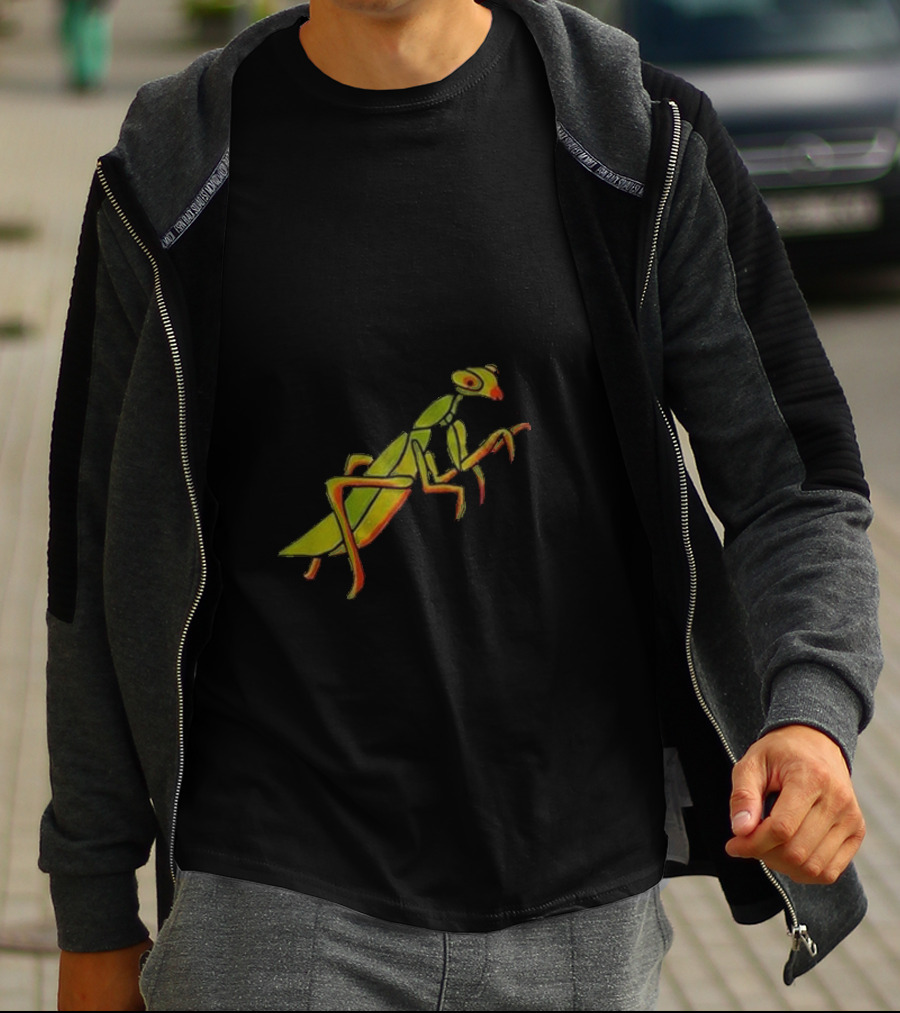 Praying For Your Stupid Ass Mantis Green MGRAY T-Shirt