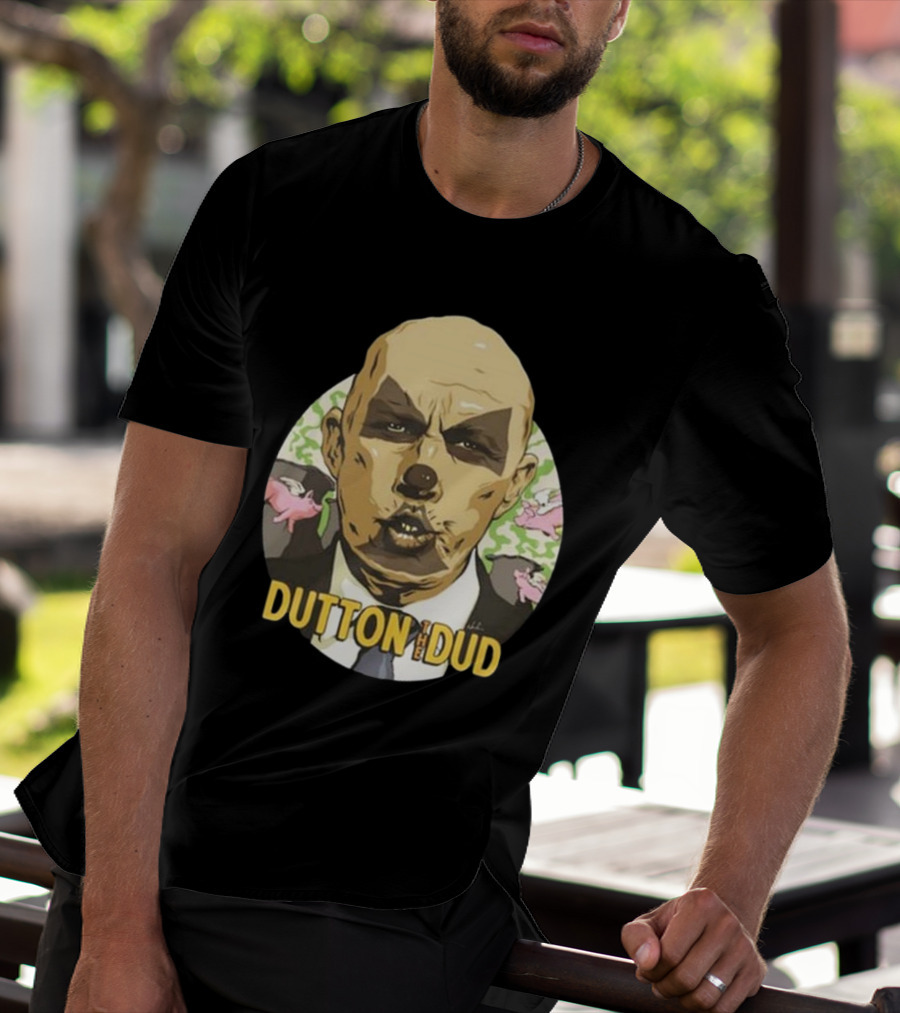 Dutton The Dud James Hillier Dutton Pigs Fly Caricature T-Shirt