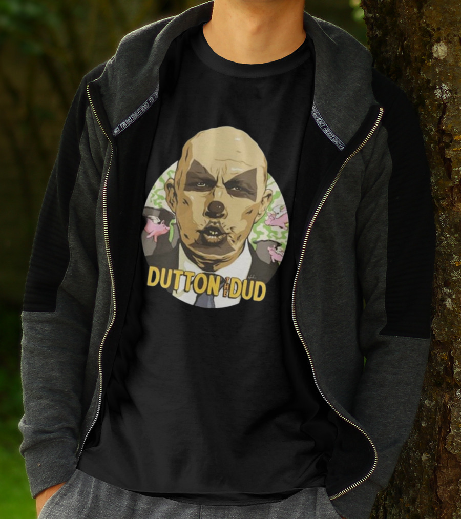 Dutton The Dud James Hillier Dutton Pigs Fly Caricature T-Shirt
