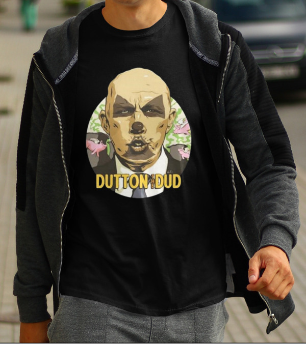 Dutton The Dud James Hillier Dutton Pigs Fly Caricature T-Shirt