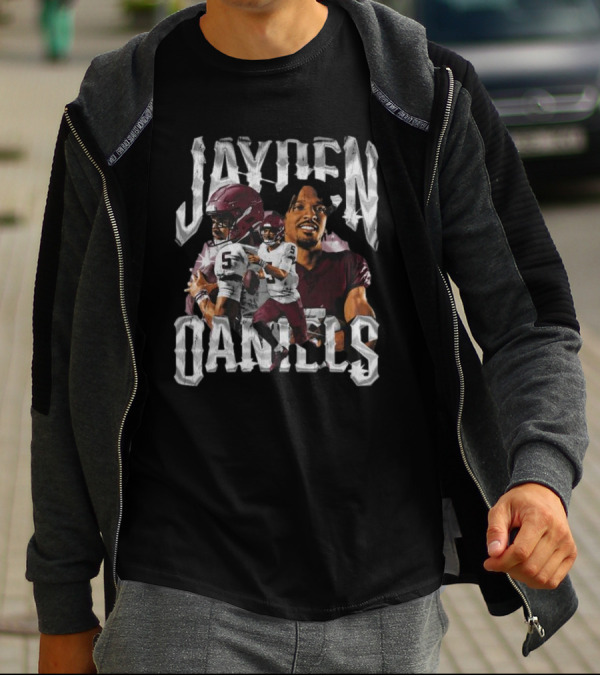 Jayden Daniels Football Action T-Shirt