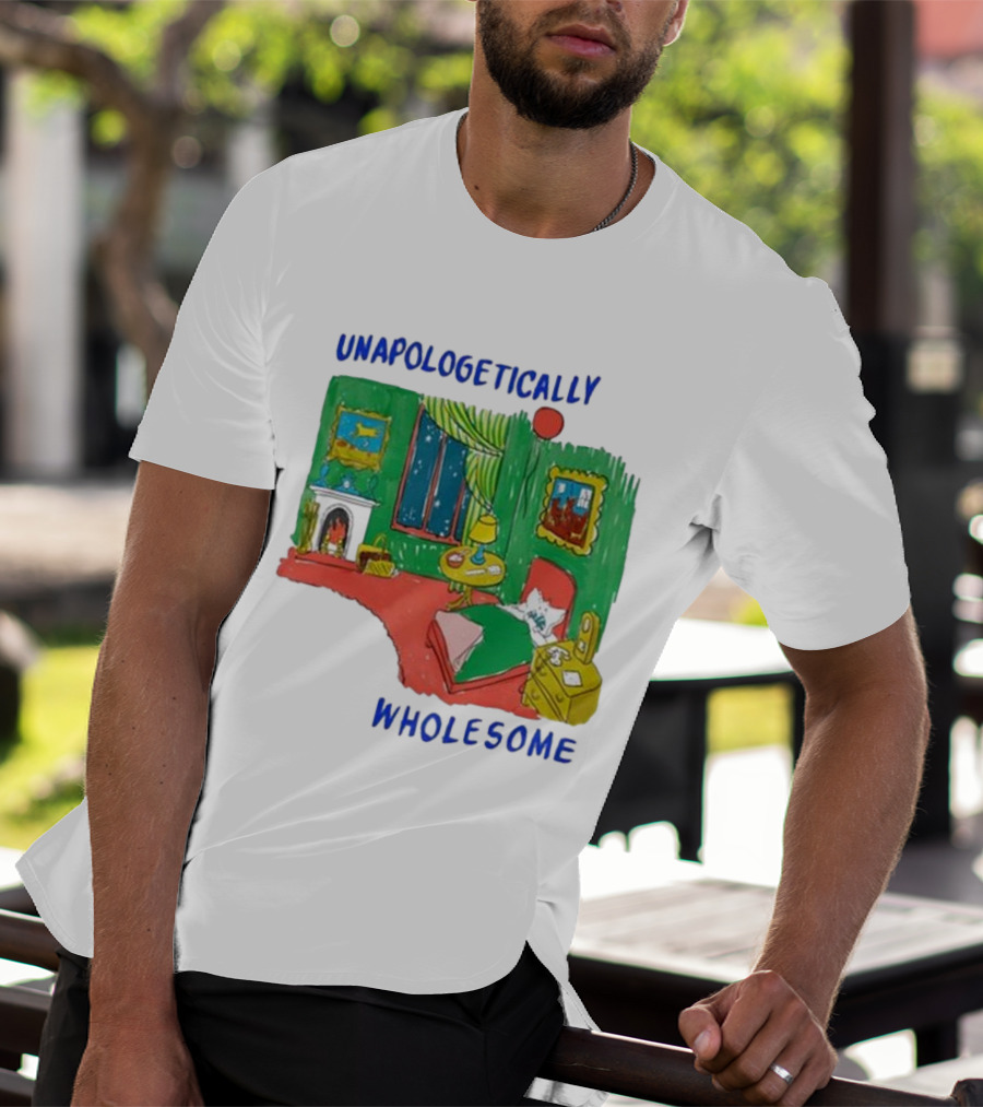 Unapologetically Wholesome Cozy Bedroom Scene T-Shirt
