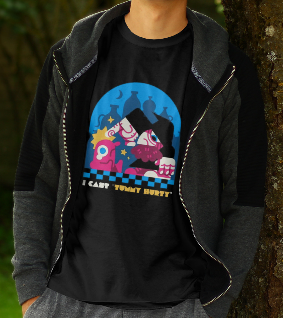 I Cast Tummy Hurty The Forbidden Spell Potion Bottles Stars T-Shirt