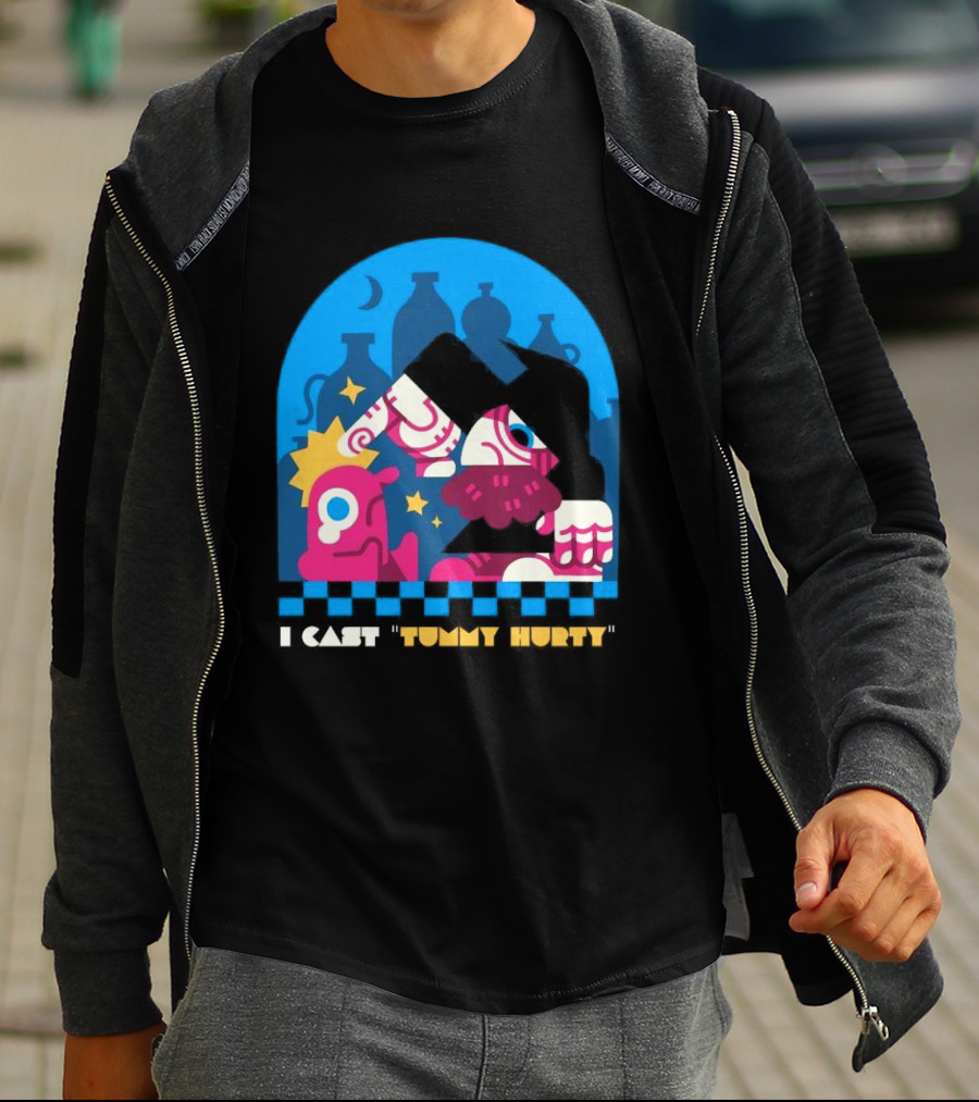 I Cast Tummy Hurty The Forbidden Spell Potion Bottles Stars T-Shirt