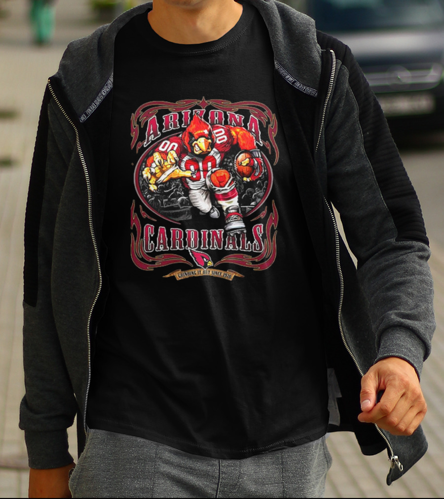 Arizona Cardinals Mascot Grinding It Out Since 1970 T-Shirt