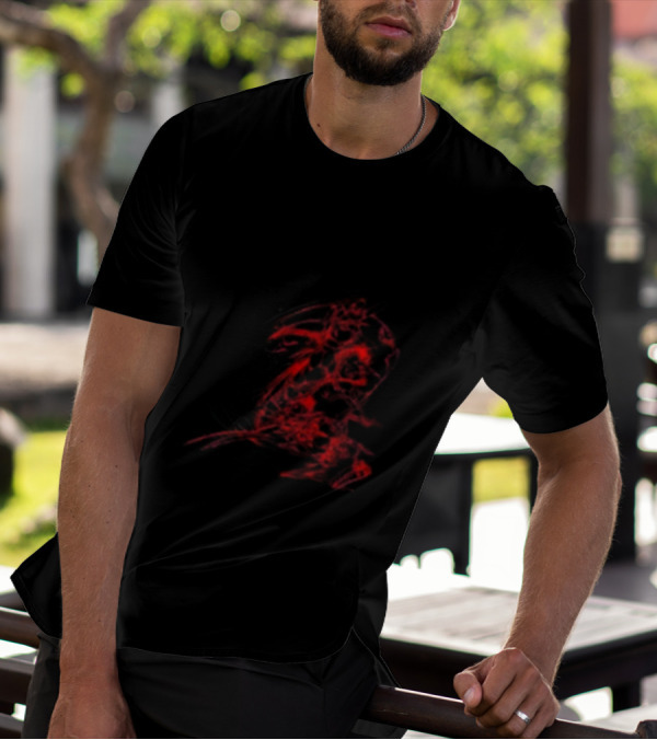 Guilty Gear Archival Record Sol And Ky Red Abstract T-Shirt