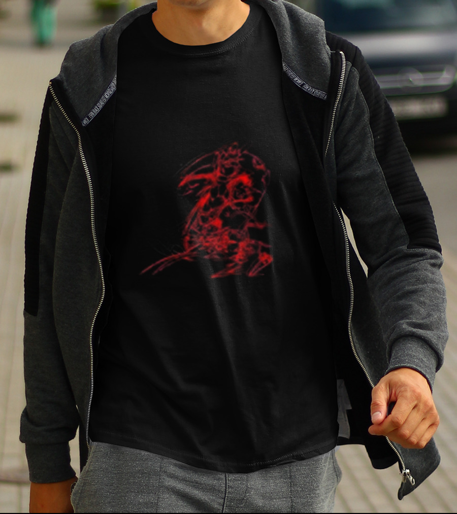 Guilty Gear Archival Record Sol And Ky Red Abstract T-Shirt