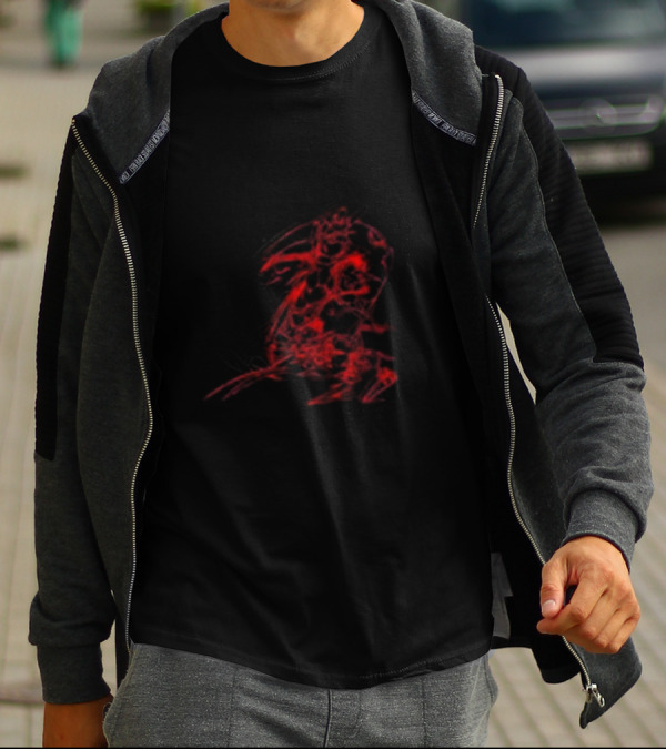 Guilty Gear Archival Record Sol And Ky Red Abstract T-Shirt