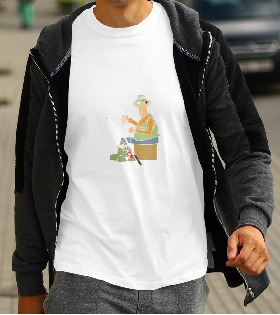I Am A Masterbaiter Fishing Cartoon Humor T-Shirt