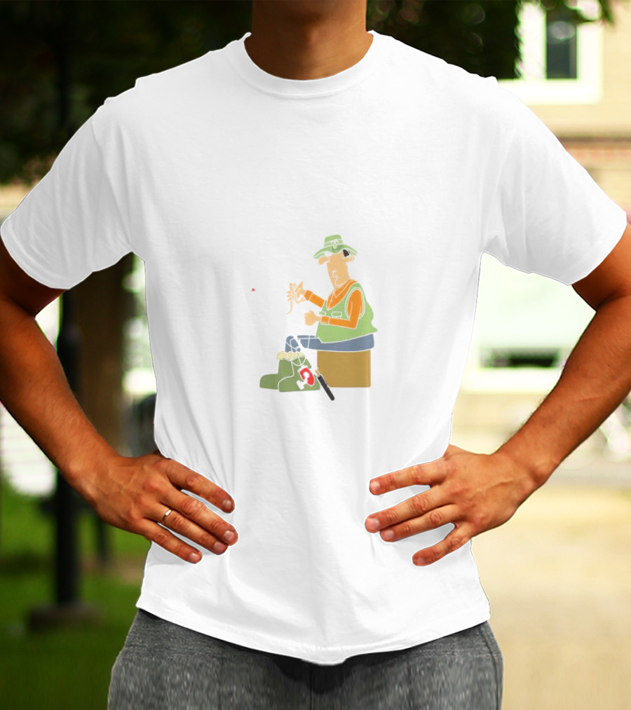 I Am A Masterbaiter Fishing Cartoon Humor T-Shirt
