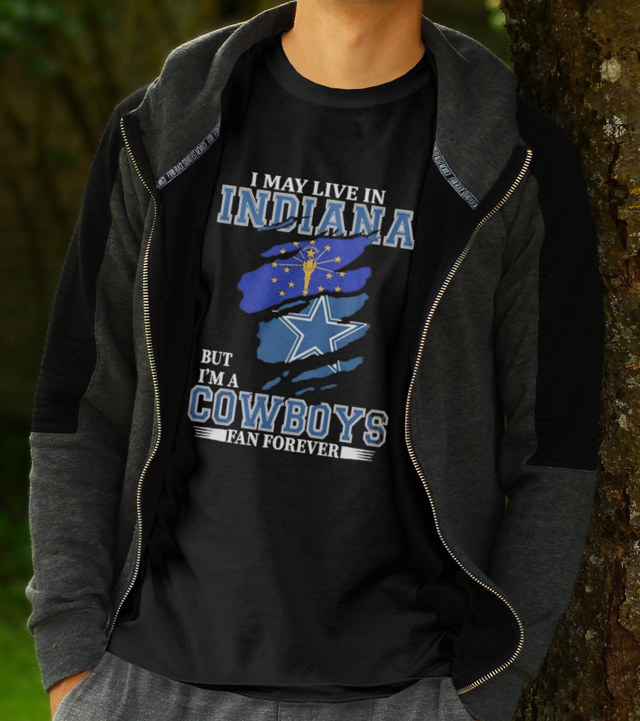 Indiana Local Proud Dallas Cowboys Fan Forever NFL Supporter T-Shirt