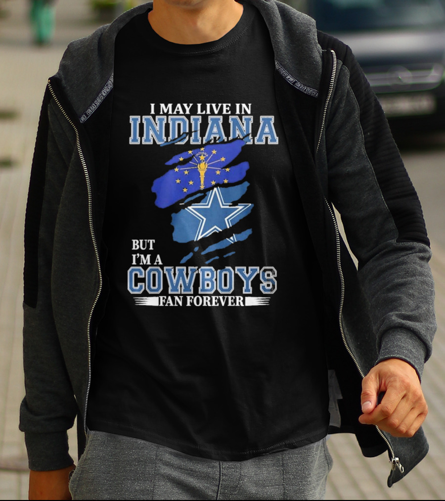 Indiana Local Proud Dallas Cowboys Fan Forever NFL Supporter T-Shirt