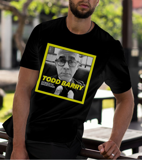 Todd Barry Domestic Shorthair Portrait With Cat Paws T-Shirt
