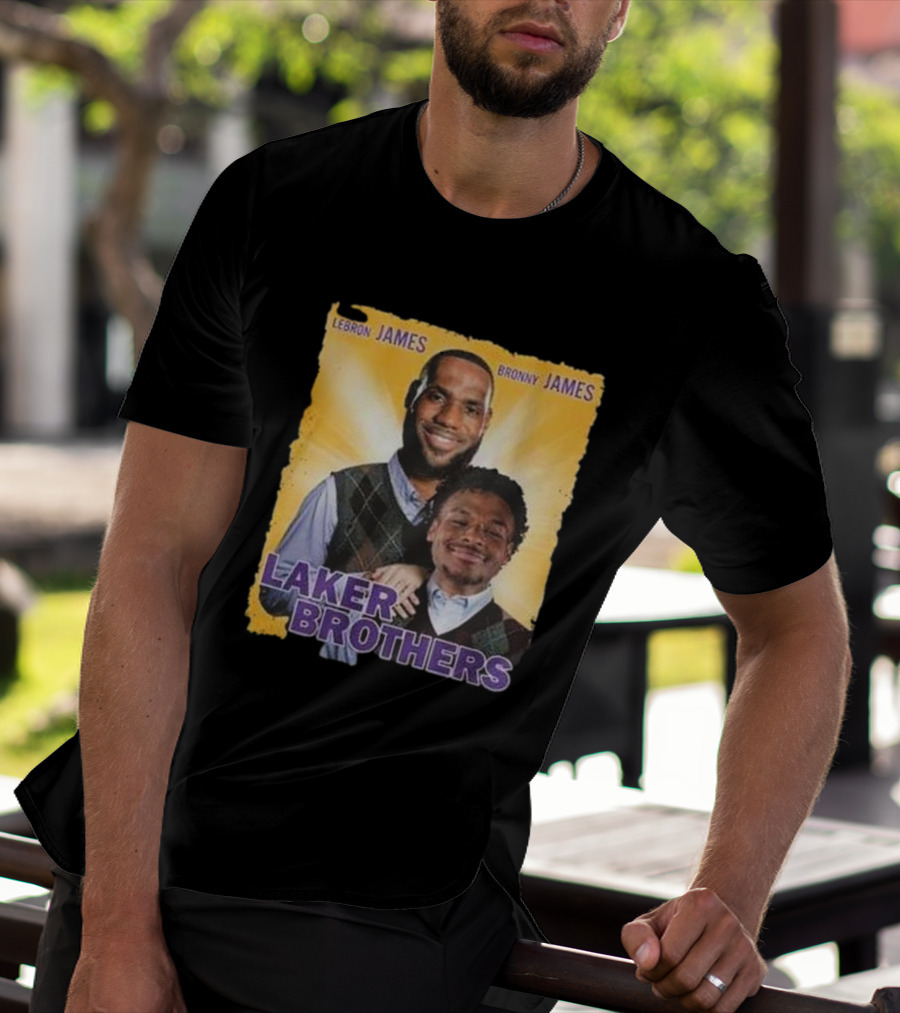 Lebron James Bronny James Laker Brothers T-Shirt