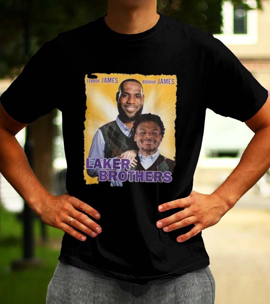 Lebron James Bronny James Laker Brothers T-Shirt