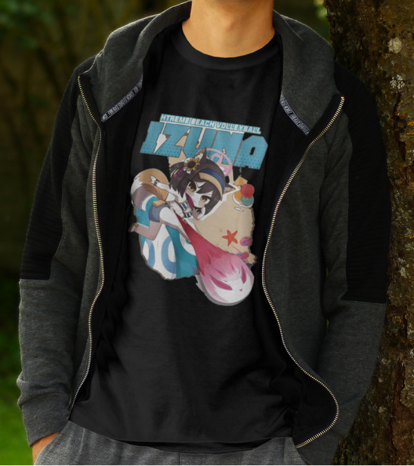 Izuna’s Xtreme Beach Volleyball Anime Character With Beach Elements T-Shirt