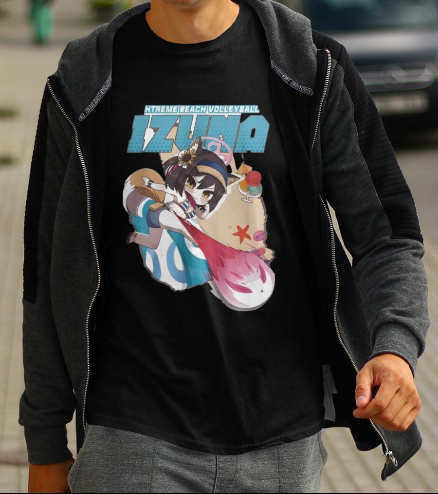 Izuna’s Xtreme Beach Volleyball Anime Character With Beach Elements T-Shirt