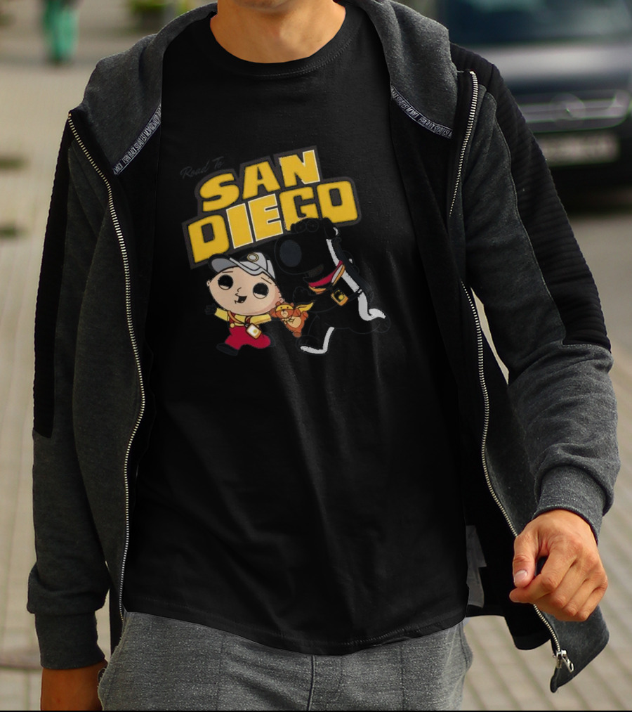 Road To San Diego Family Guy Inspired Stewie And Brian Adventure T-Shirt