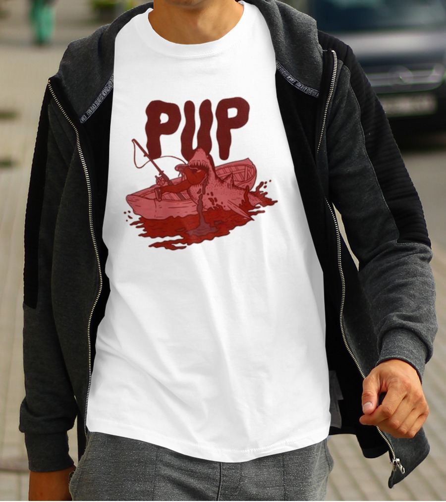 PUP Shark Attack Boat T-Shirt