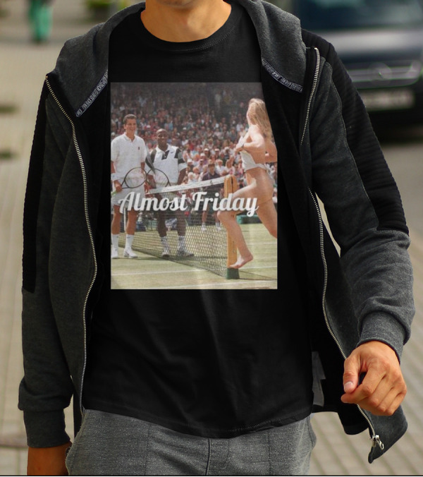Almost Friday Tennis Court Streaker Wimbledon Scene T-Shirt