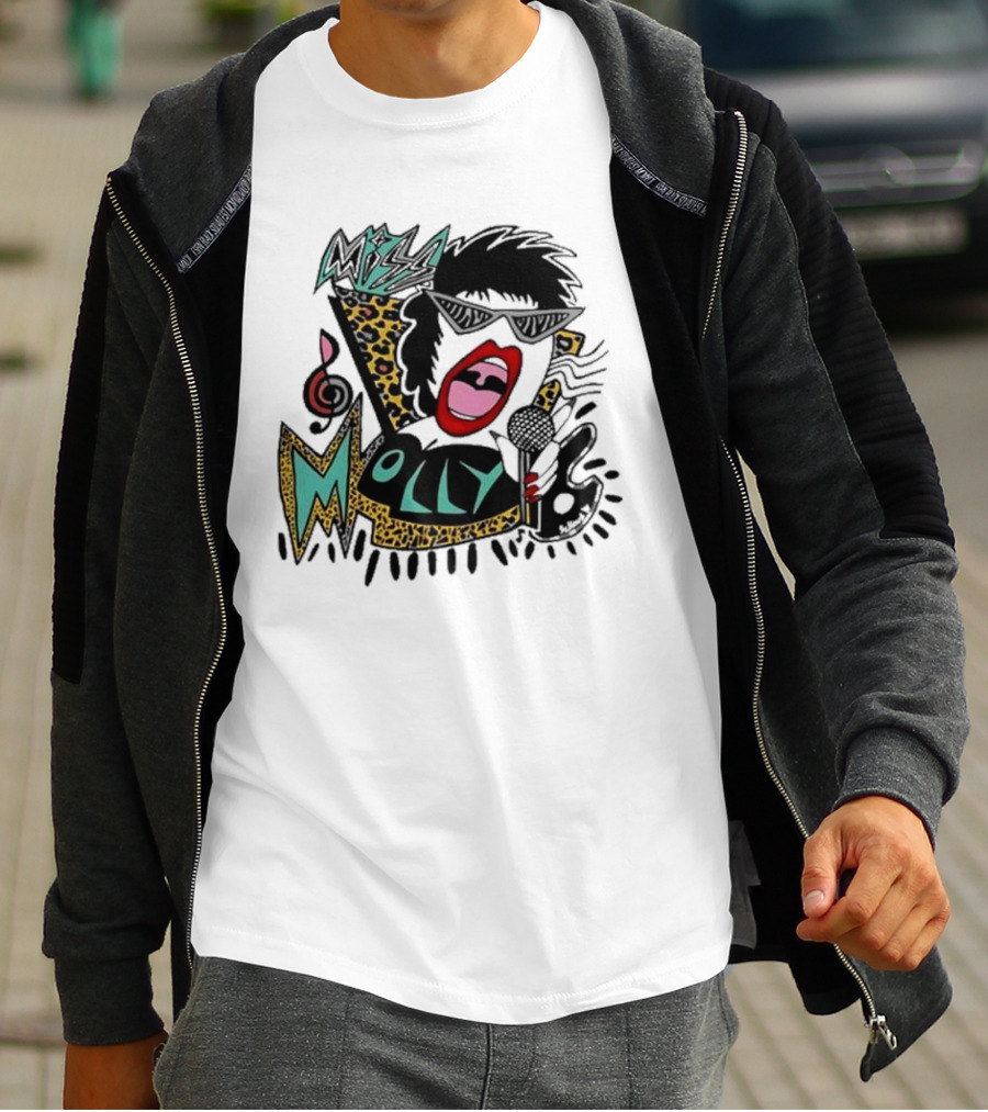 Miss Molly 90s Vintage Leopard Print Music Vibes T-Shirt