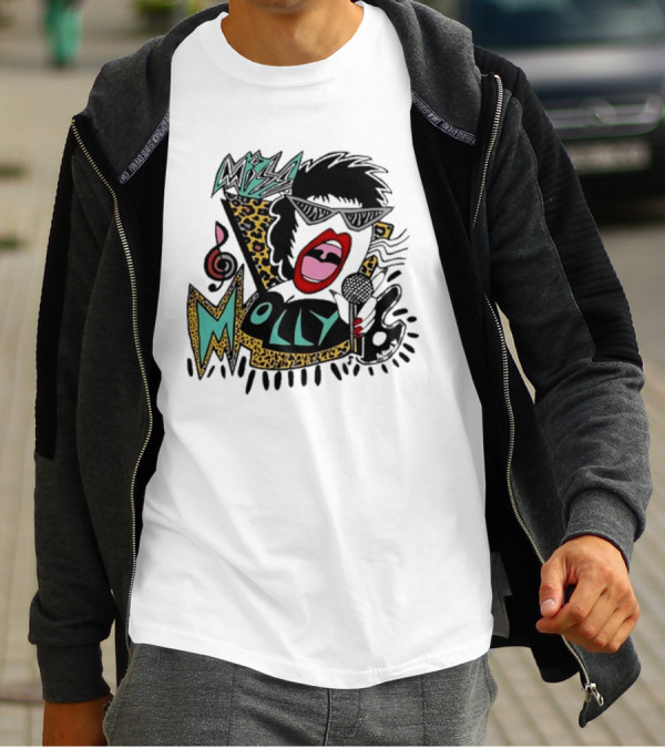 Miss Molly 90s Vintage Leopard Print Music Vibes T-Shirt