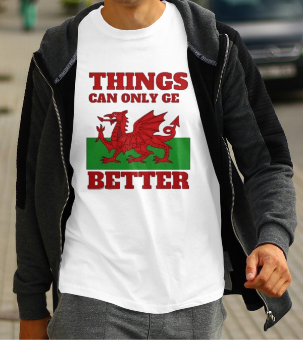 Things Can Only Get Better Welsh Dragon T-Shirt