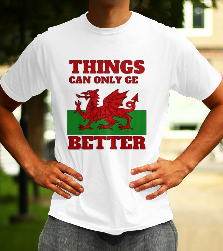 Things Can Only Get Better Welsh Dragon T-Shirt