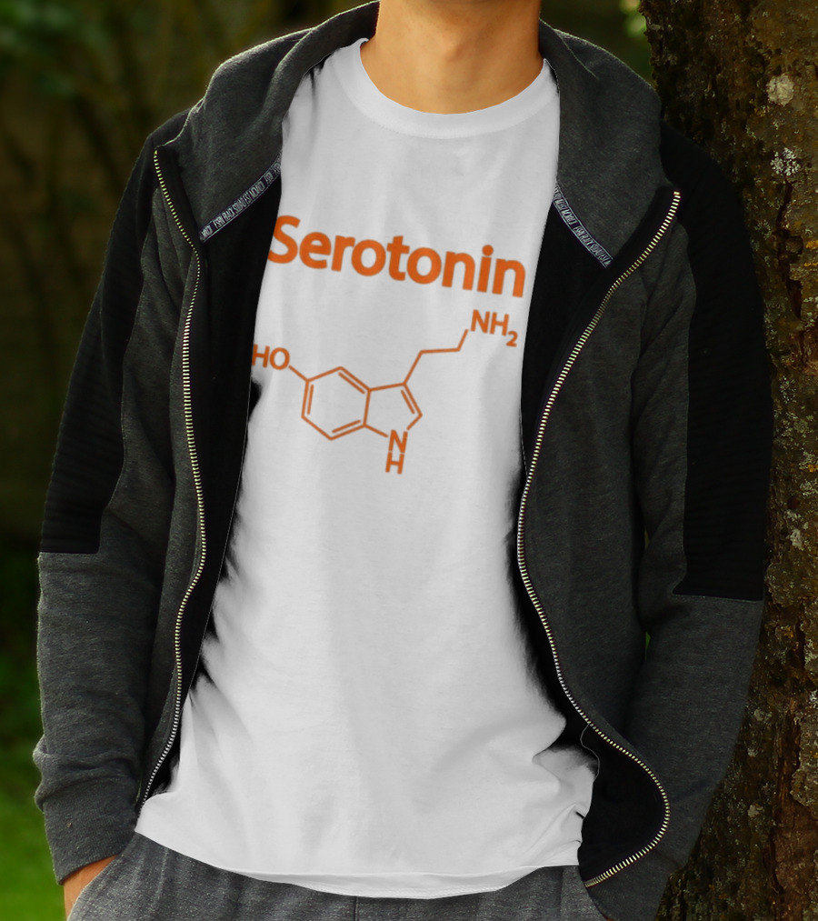 Serotonin Molecule Structure HO NH2 Chemistry T-Shirt