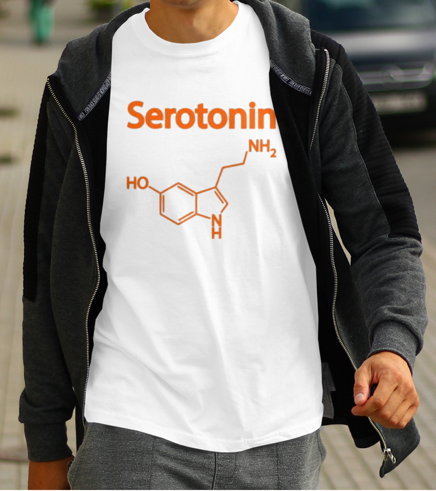 Serotonin Molecule Structure HO NH2 Chemistry T-Shirt