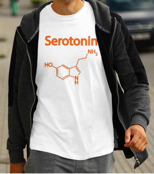 Serotonin Molecule Structure HO NH2 Chemistry T-Shirt