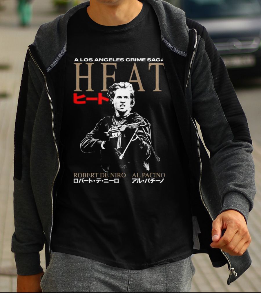 A Los Angeles Crime Saga Heat Robert De Niro Al Pacino Japan Edition T-Shirt